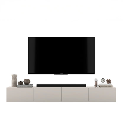 Enjoy Minimalist Wall-Mounted TV Unit – 4-Door Wide Design - Cashmere