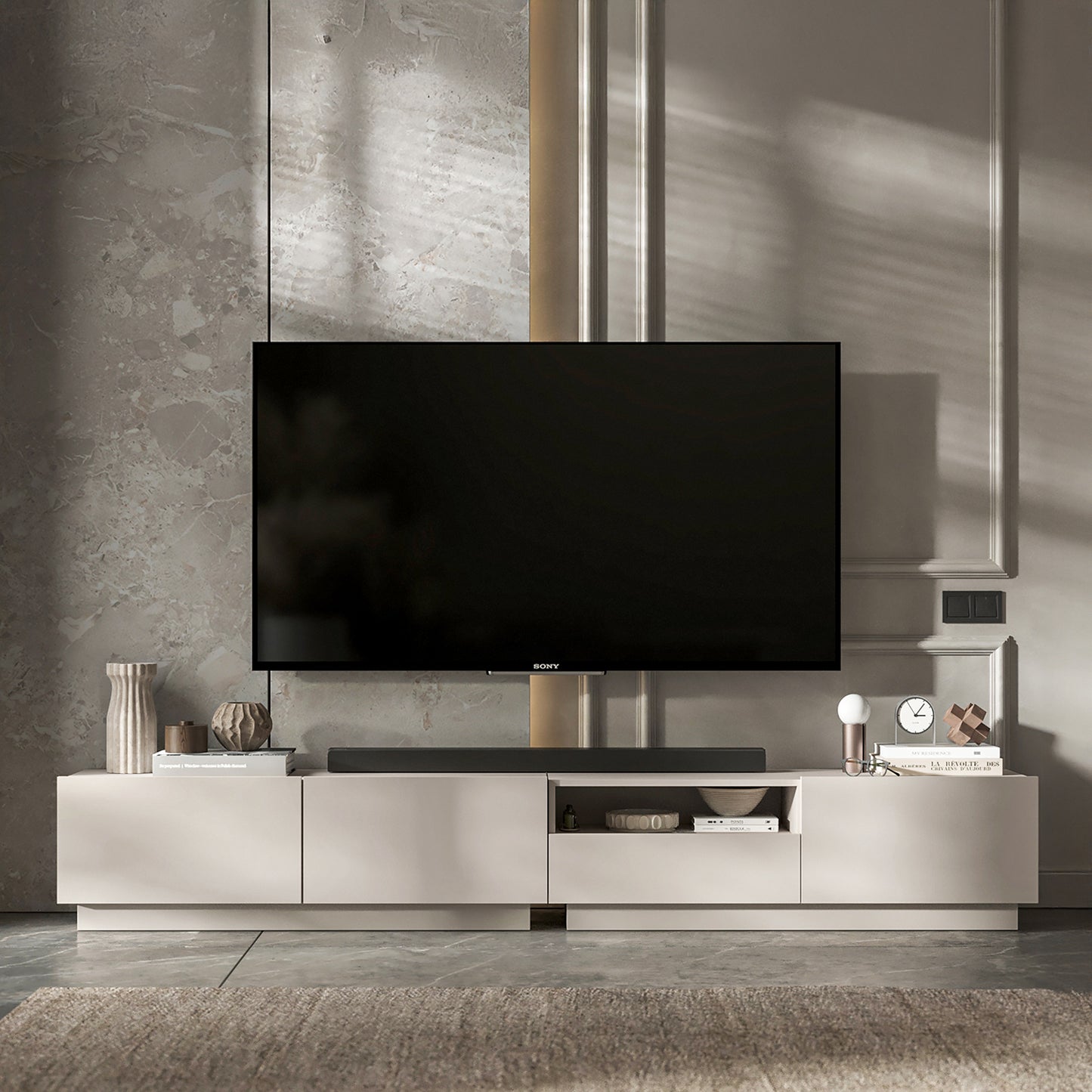 Enjoy 240 Modern Style TV Stand Unit with Open Shelf - Cashmere