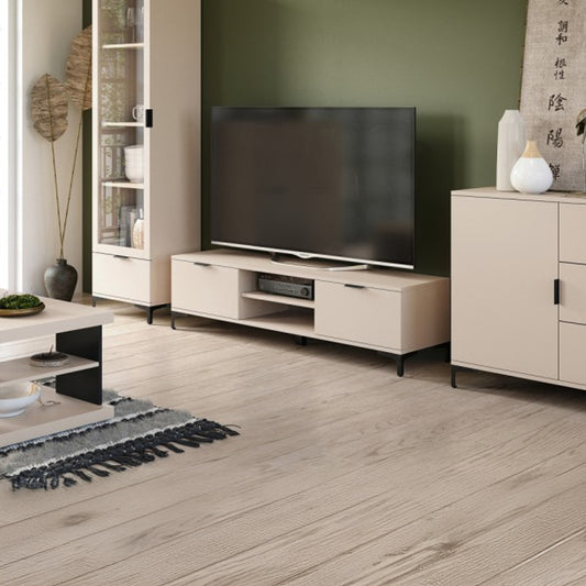 Lana Modern TV Stand with Open Shelving - Beige