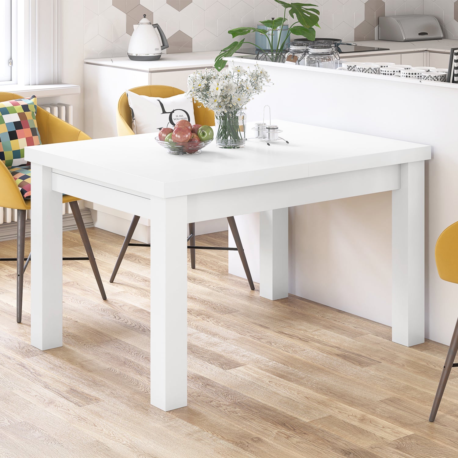 Royal Modern Extendable Dining Table – White