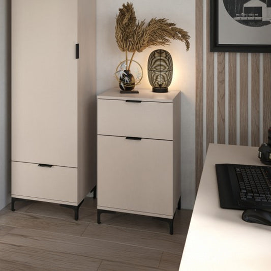 Lana Modern Slim Sideboard with Drawer and Cupboard – Beige