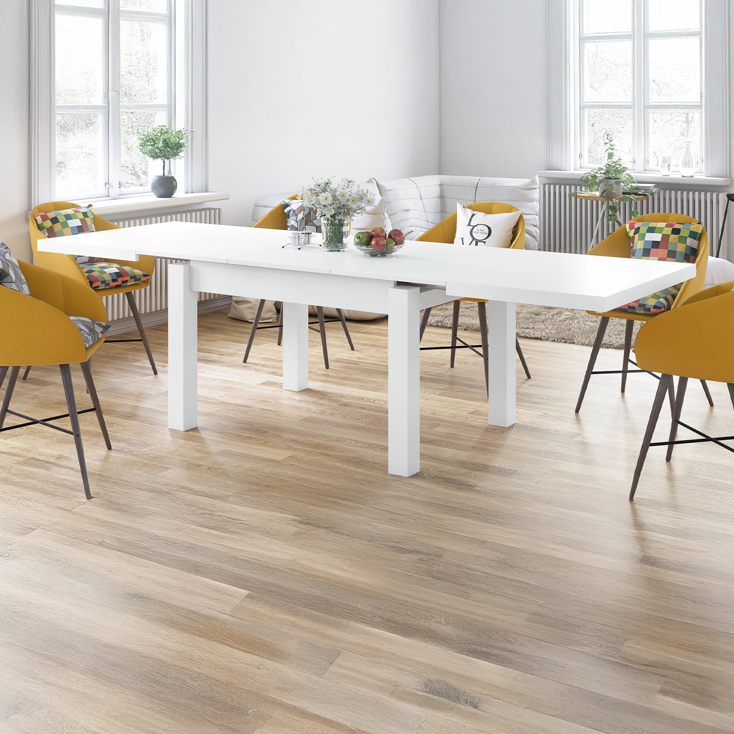 Royal Modern Extendable Dining Table – White