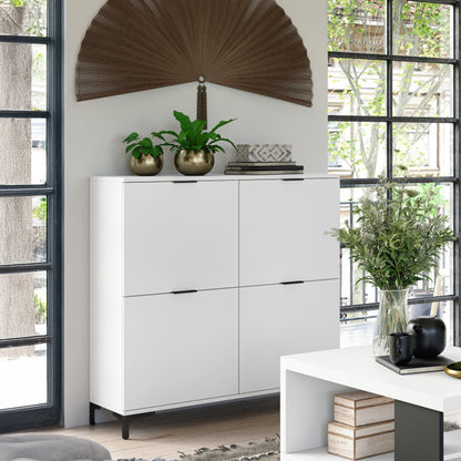 Lana Modern Sideboard with Four Doors – White