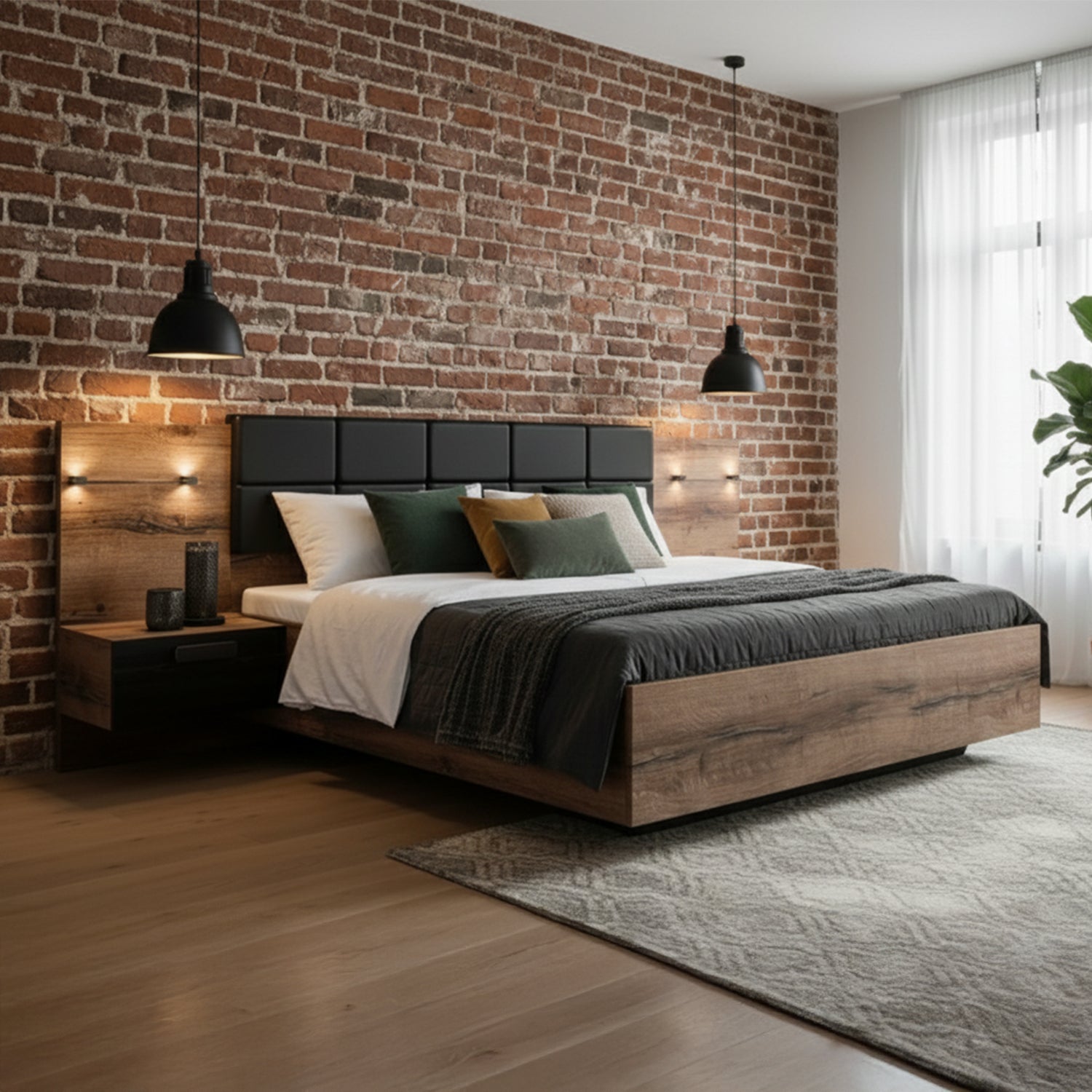 Kassel King Size Bed with Bedside Tables 160/A