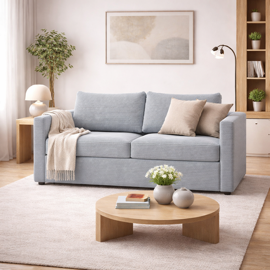 Sofi Sofa Dwuosobowa z Funkcją Spania i Pojemnikiem - Szary