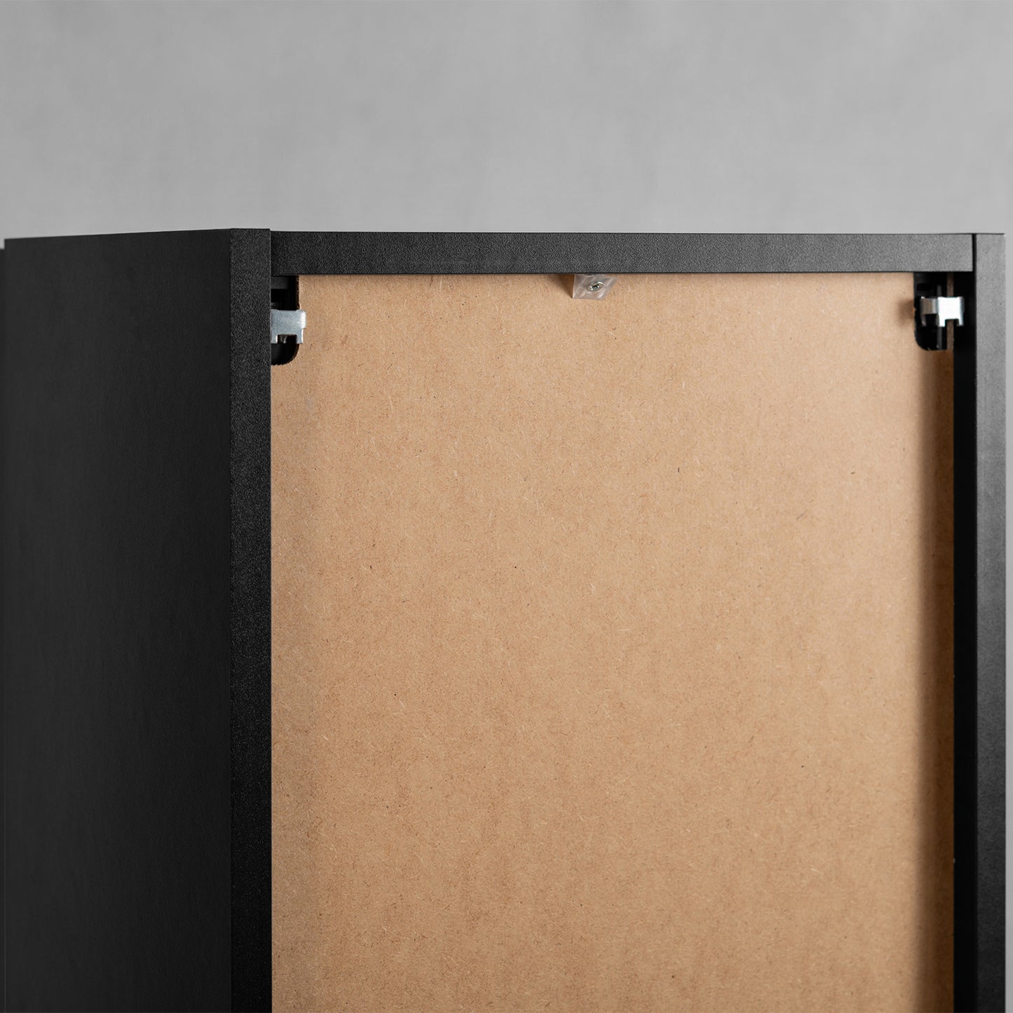 Linea Tall Wall Mounted Bathroom Cabinet Fluted Design - Black