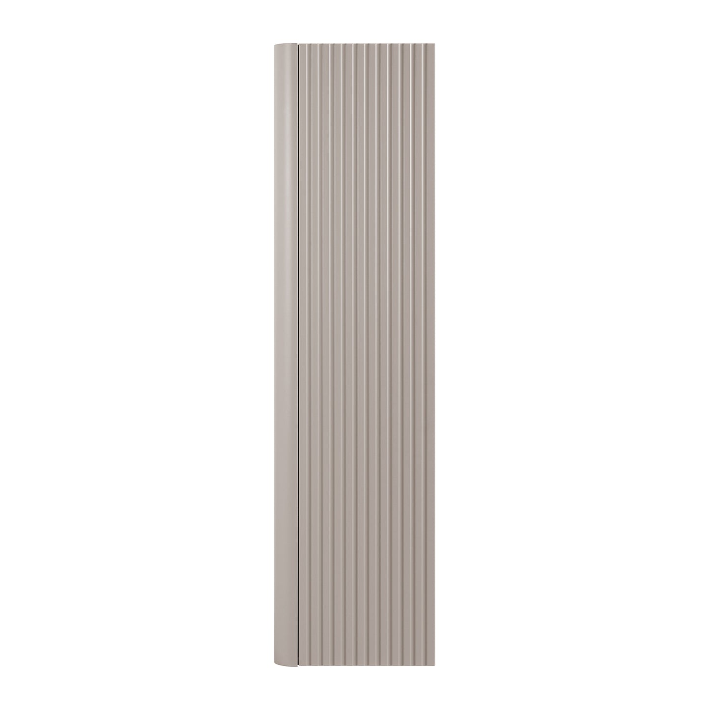 Linea Tall Wall Mounted Bathroom Cabinet Fluted Design - Cashmere