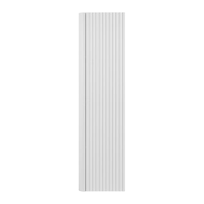 Linea Tall Wall Mounted Bathroom Cabinet Fluted Design - White