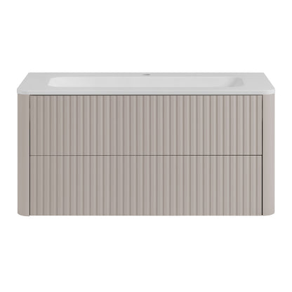 Linea 100cm Wall Bathroom Vanity Unit with Basin - Cashmere