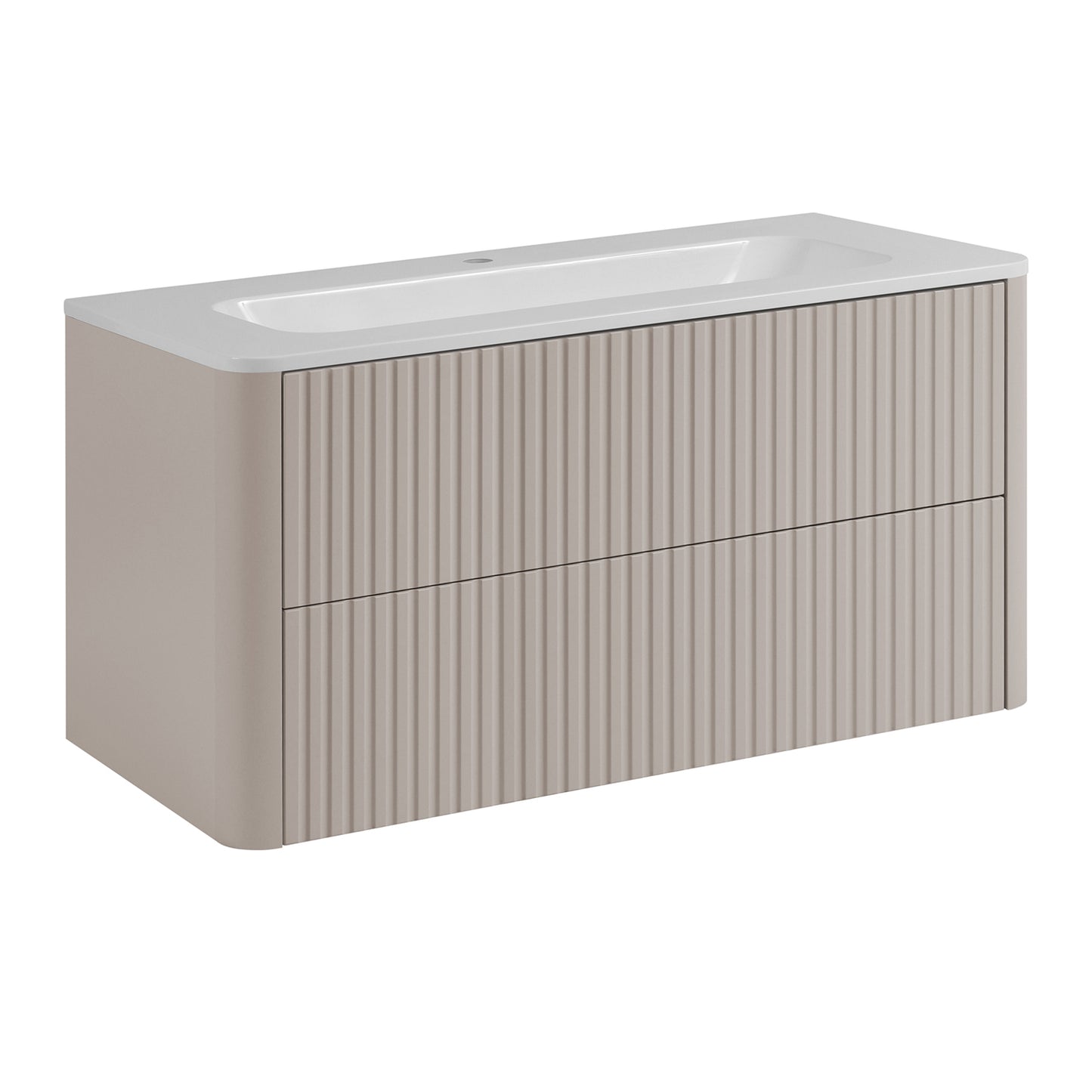 Linea 100cm Wall Bathroom Vanity Unit with Basin - Cashmere