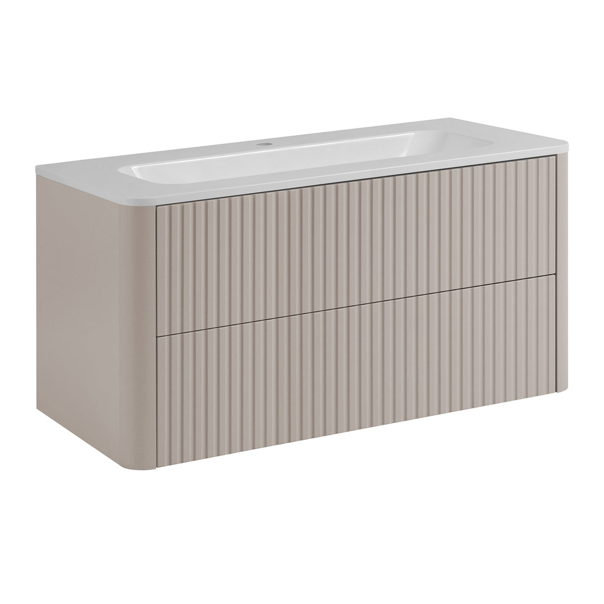Linea 100cm Wall Bathroom Vanity Unit with Basin - Cashmere