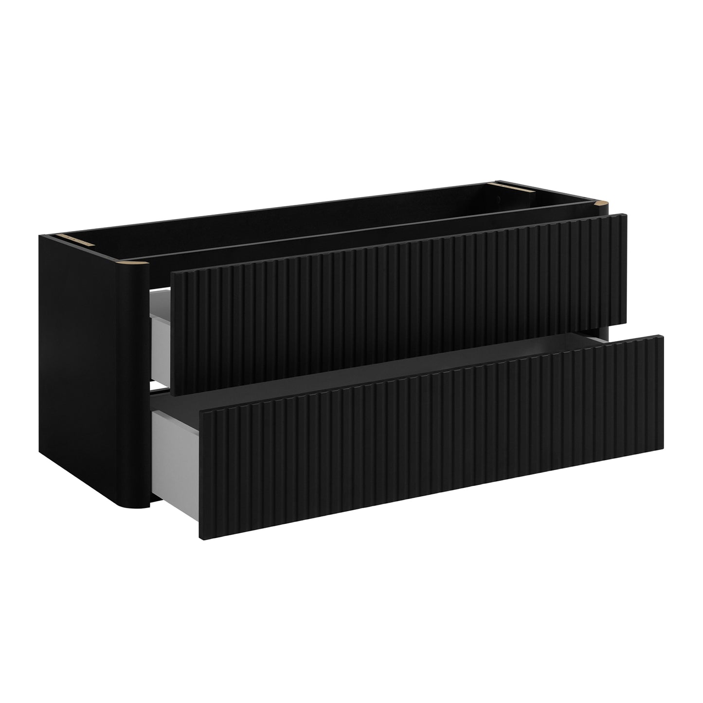 Linea 120cm Wall Bathroom Vanity Unit with Basin - Black