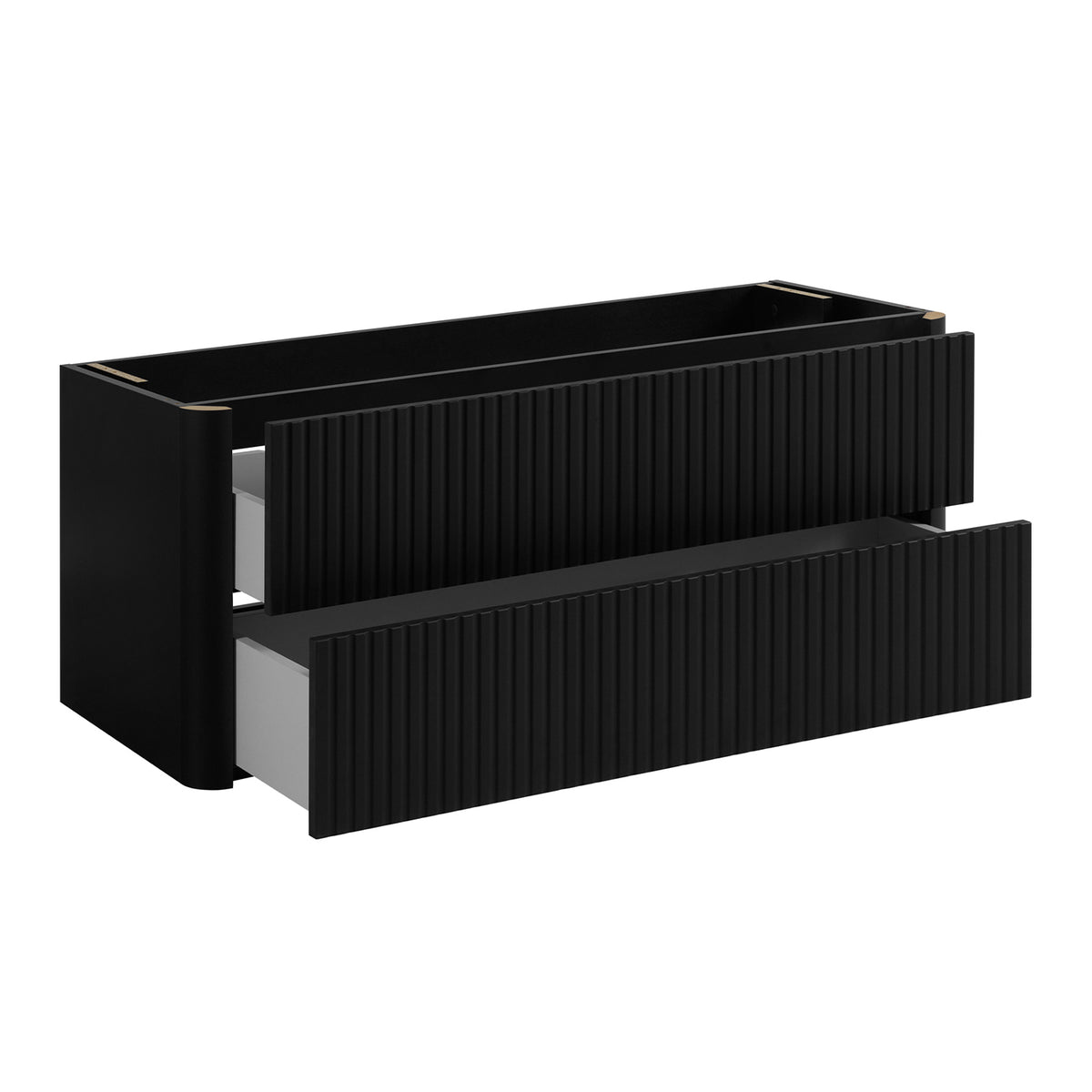 Linea 120cm Wall Bathroom Vanity Unit with Basin - Black