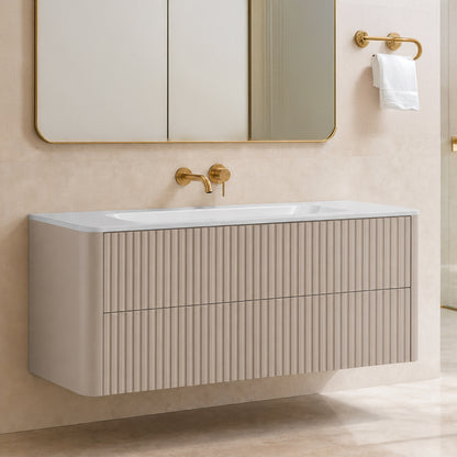 Linea 120cm Wall Bathroom Vanity Unit with Basin - Cashmere