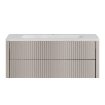 Linea 120cm Wall Bathroom Vanity Unit with Basin - Cashmere