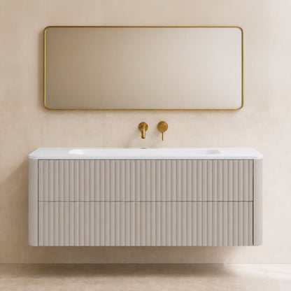 Linea 120cm Wall Bathroom Vanity Unit with Basin - Cashmere