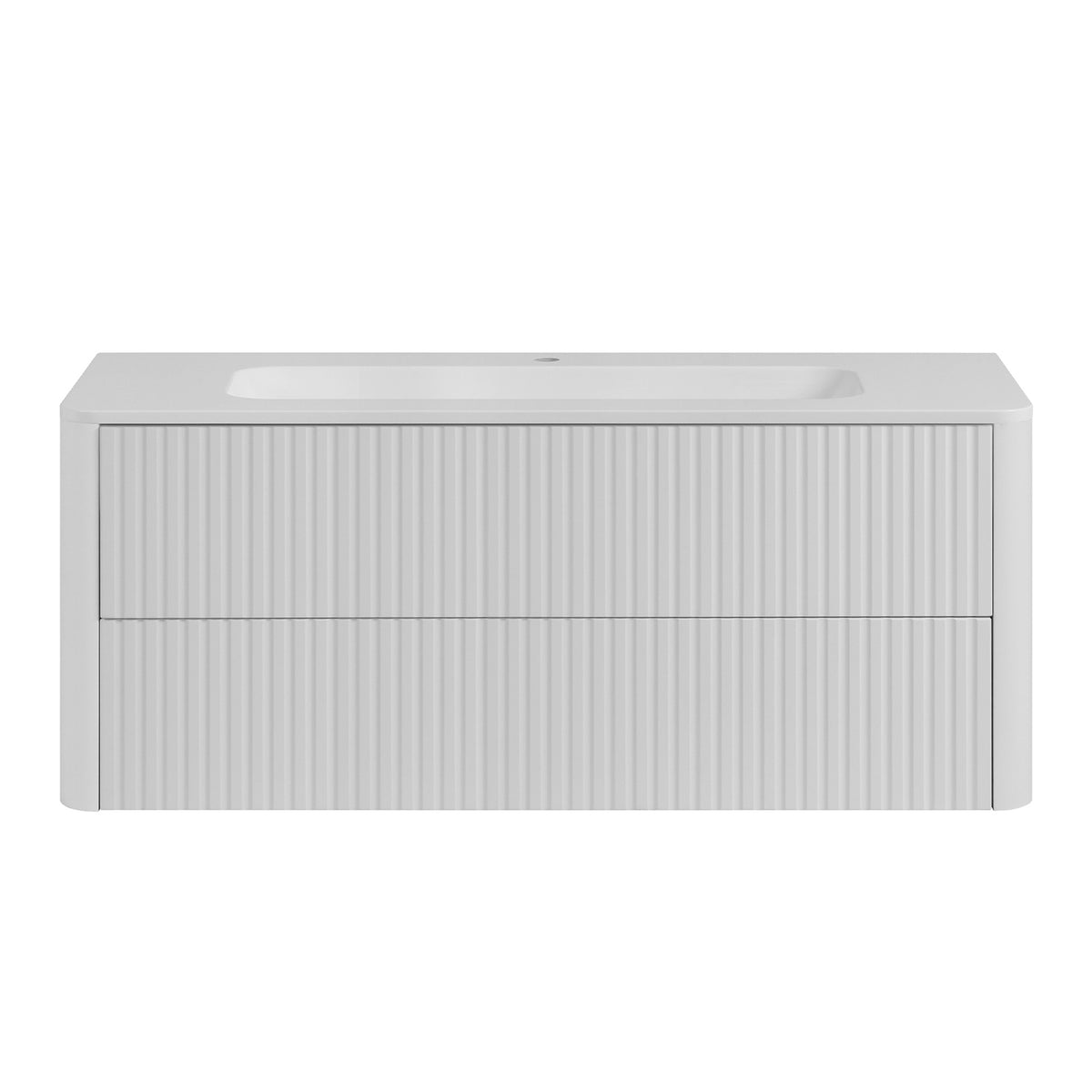 Linea 120cm Wall Bathroom Vanity Unit with Basin - White