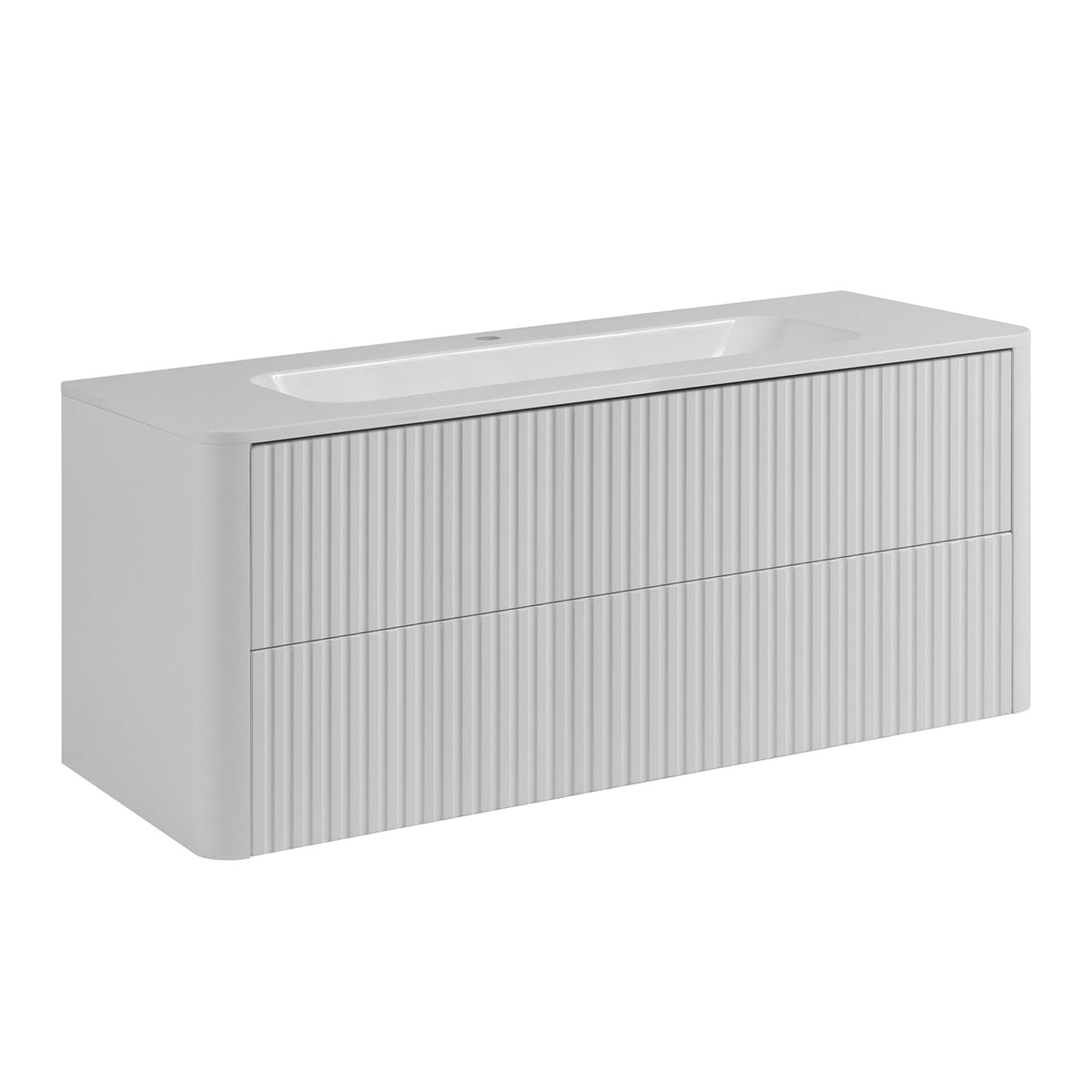 Linea 120cm Wall Bathroom Vanity Unit with Basin - White