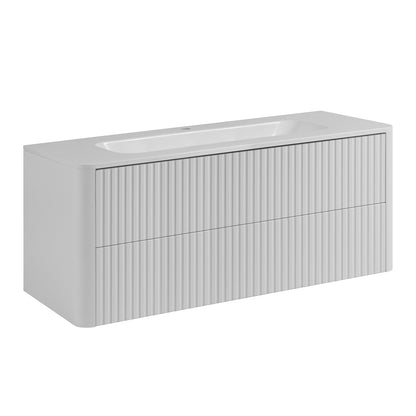 Linea 120cm Wall Bathroom Vanity Unit with Basin - White
