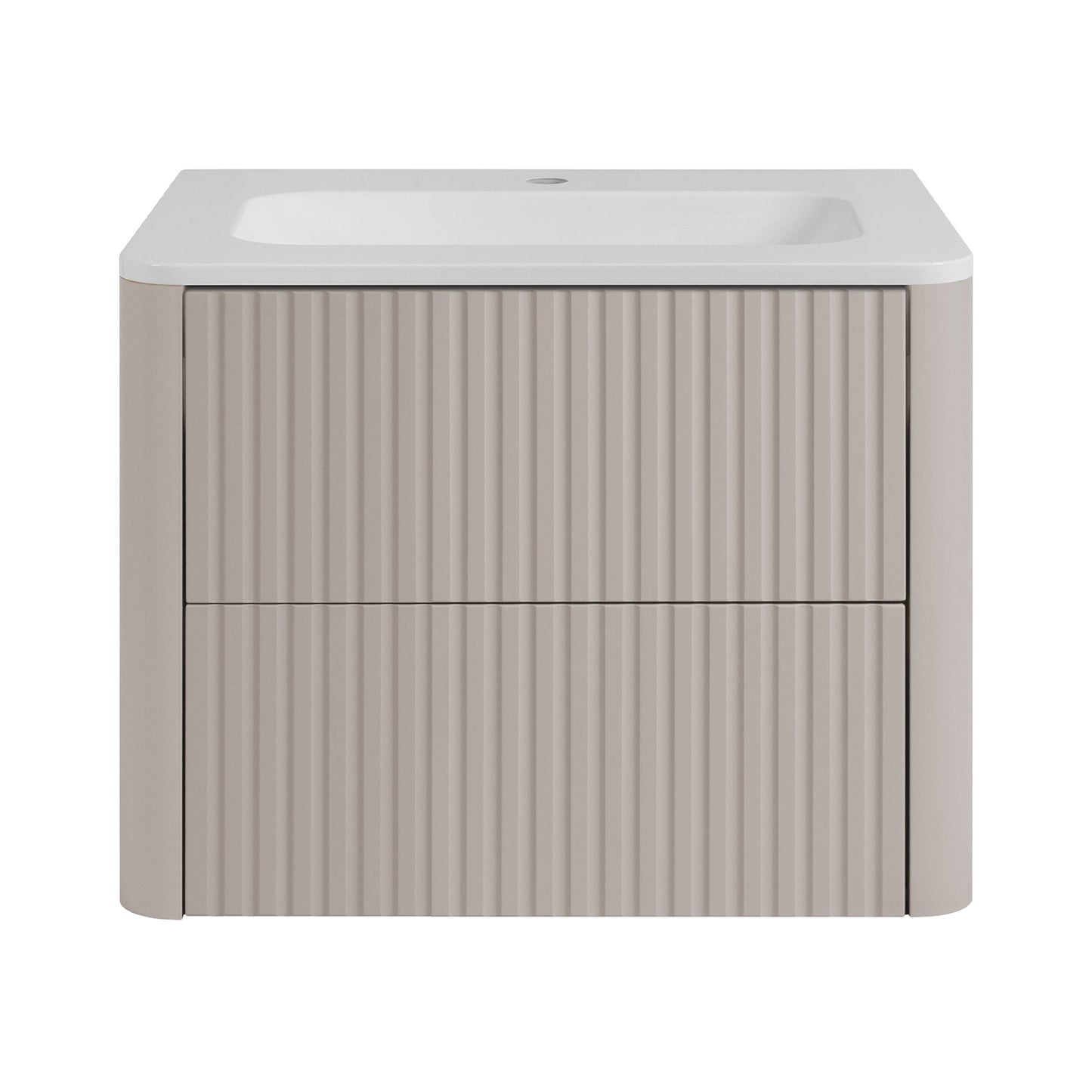 Linea 60cm Wall Bathroom Vanity Unit with Basin - Cashmere