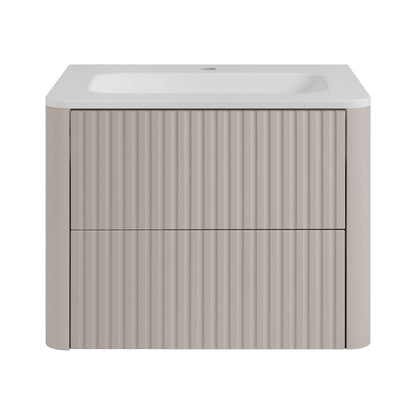 Linea 60cm Wall Bathroom Vanity Unit with Basin - Cashmere