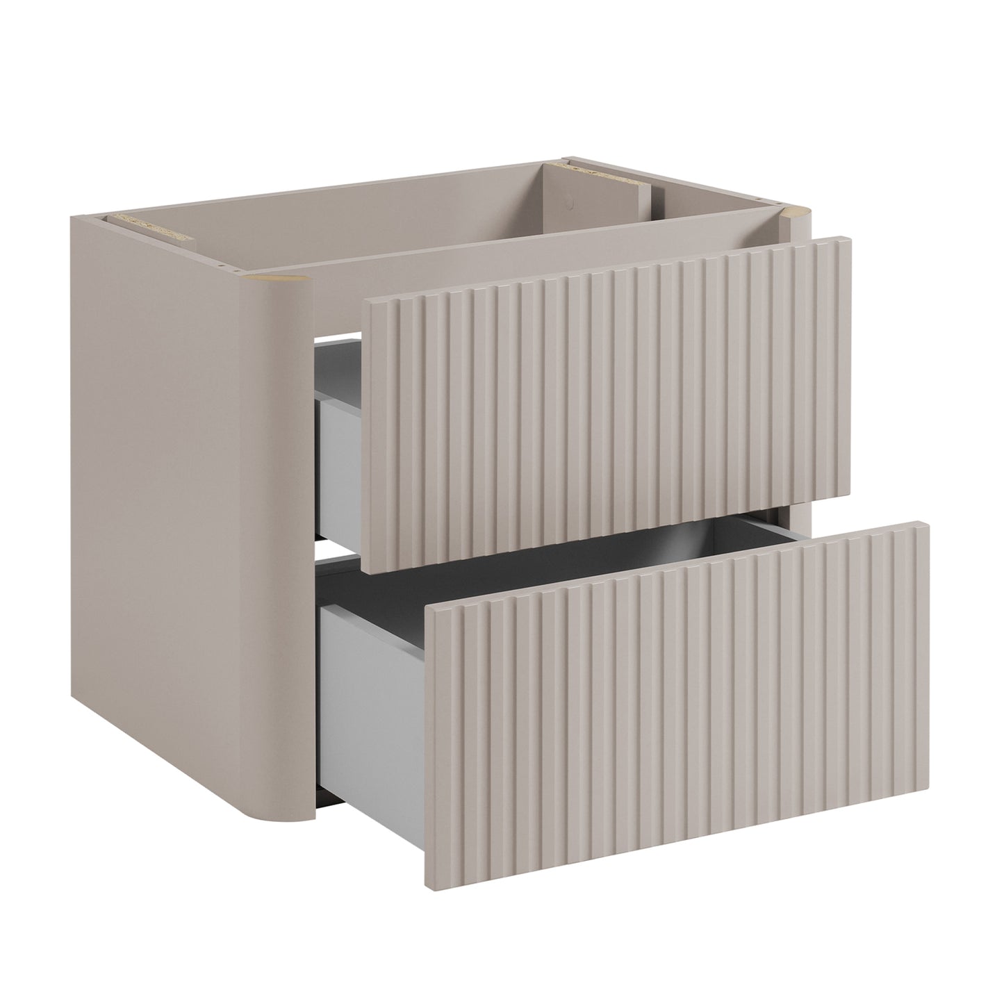 Linea 60cm Wall Bathroom Vanity Unit with Basin - Cashmere