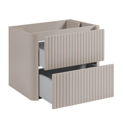 Linea 60cm Wall Bathroom Vanity Unit with Basin - Cashmere