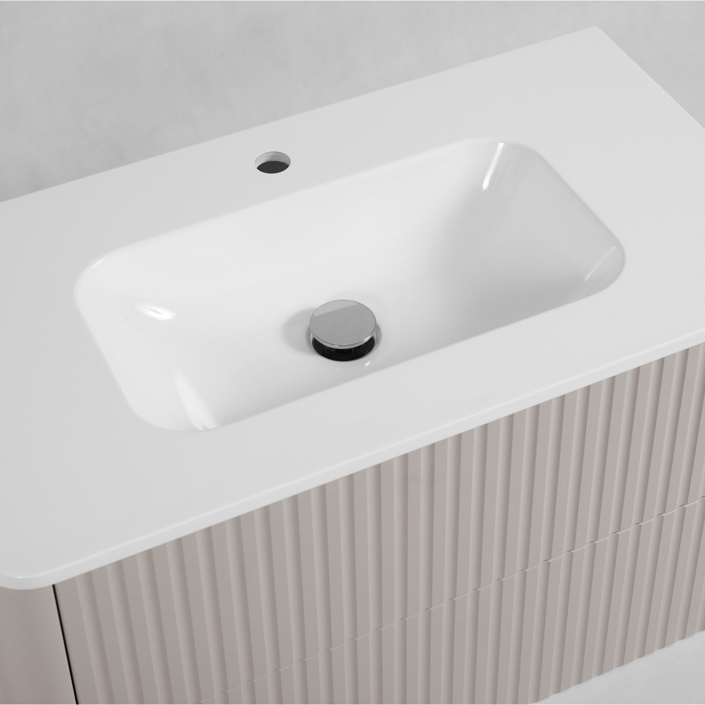 Linea Bathroom Furniture Set 60cm Vanity Unit with Basin & Tall Cabinet - Cashmere