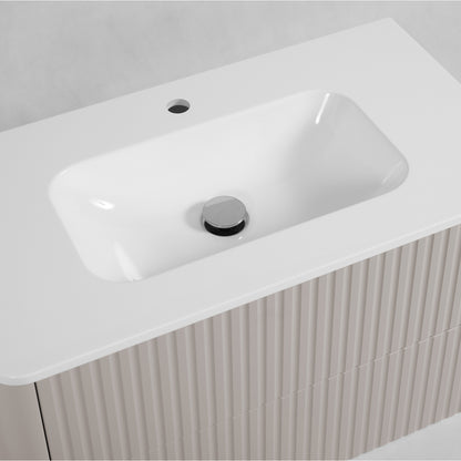 Linea Bathroom Furniture Set 60cm Vanity Unit with Basin & Tall Cabinet - Cashmere