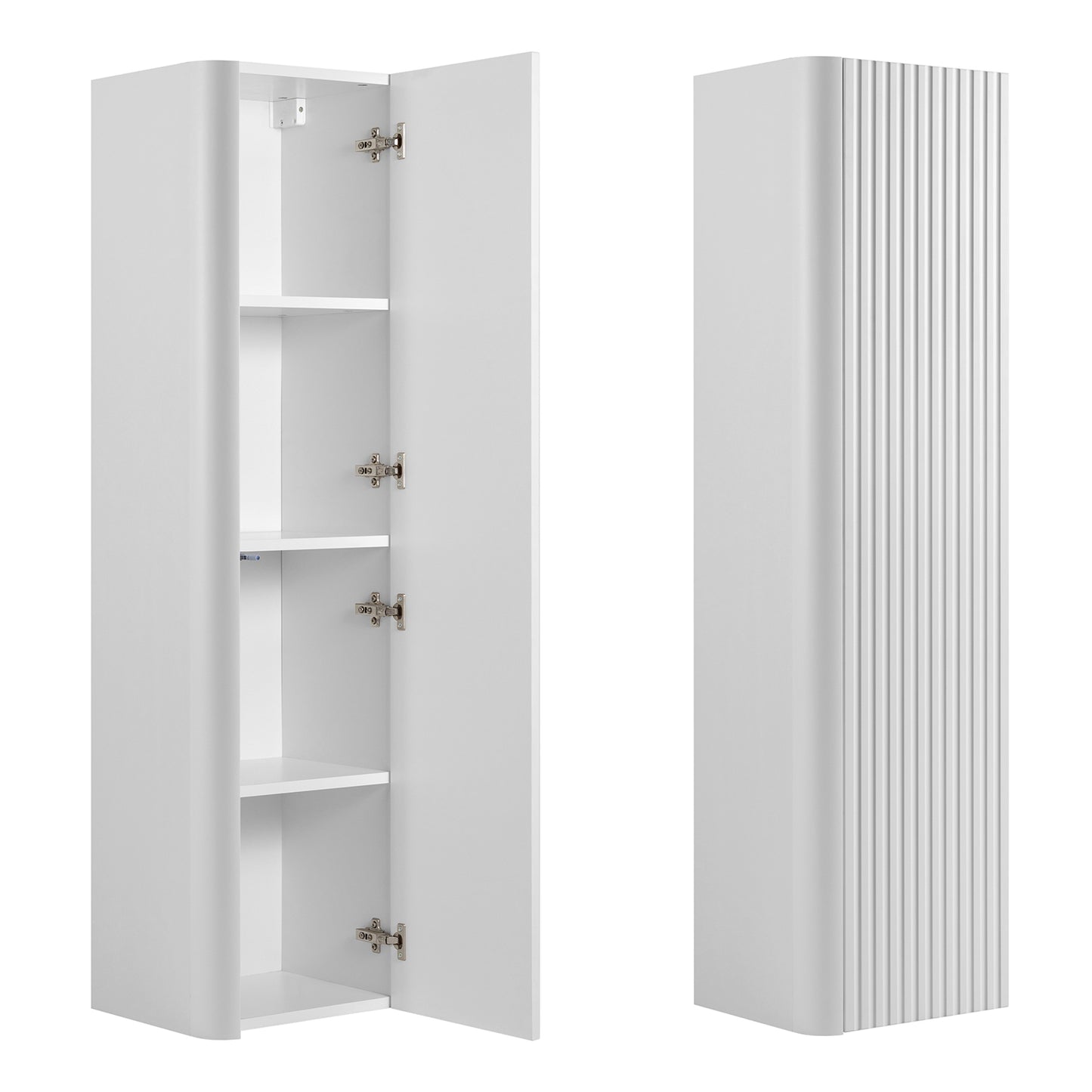 Linea Bathroom Furniture Set 60cm Vanity Unit with Basin & Tall Cabinet - White