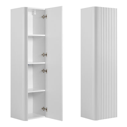 Linea Bathroom Furniture Set 60cm Vanity Unit with Basin & Tall Cabinet - White