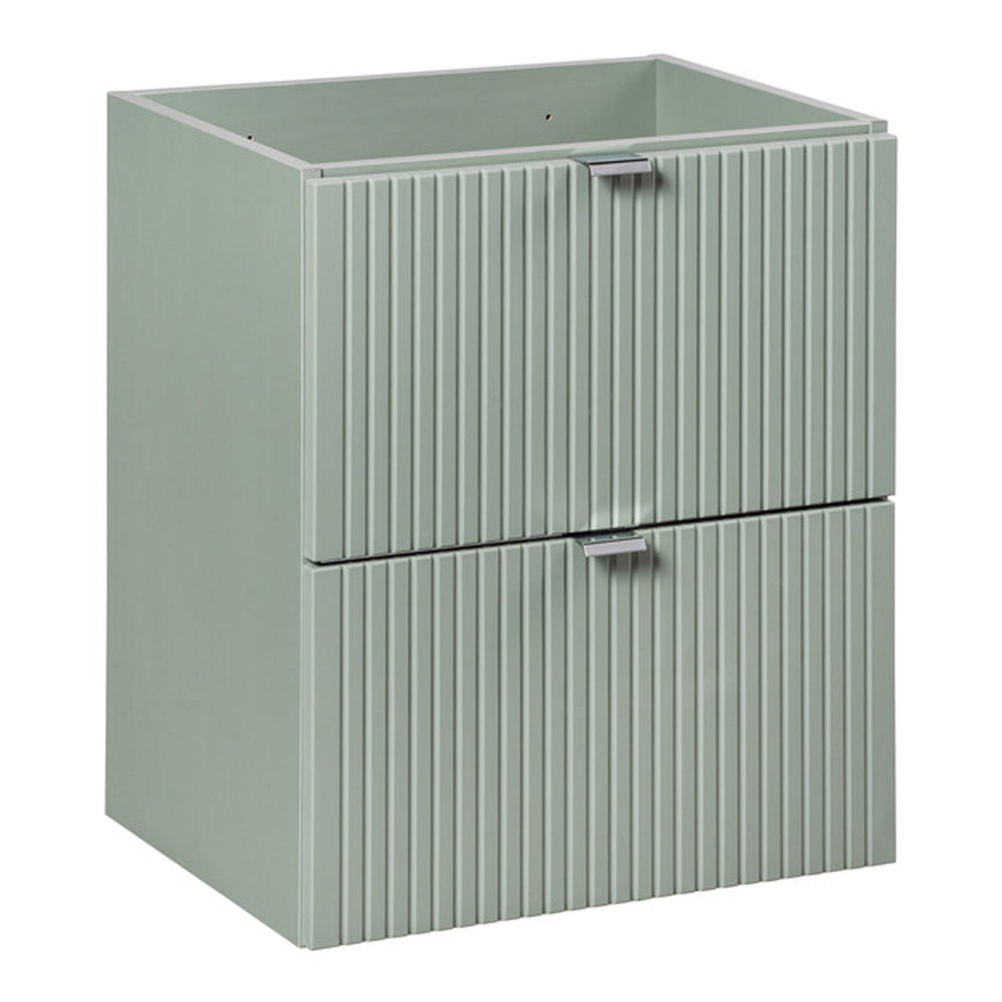 Line Reed 2 Drawer Bathroom Cabinet Vanity Unit 50cm - Sage