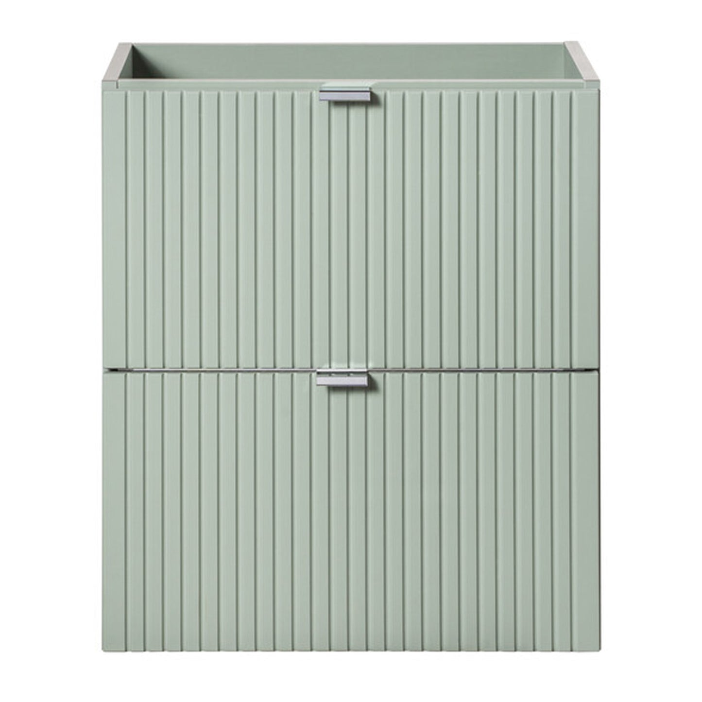 Line Reed 2 Drawer Bathroom Cabinet Vanity Unit 50cm - Sage