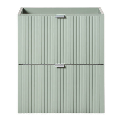 Line Reed 2 Drawer Bathroom Cabinet Vanity Unit 50cm - Sage