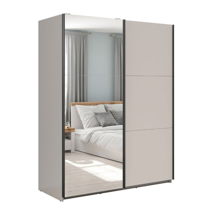 Exter 2 Door Sliding 153cm Wardrobe - Cashmere