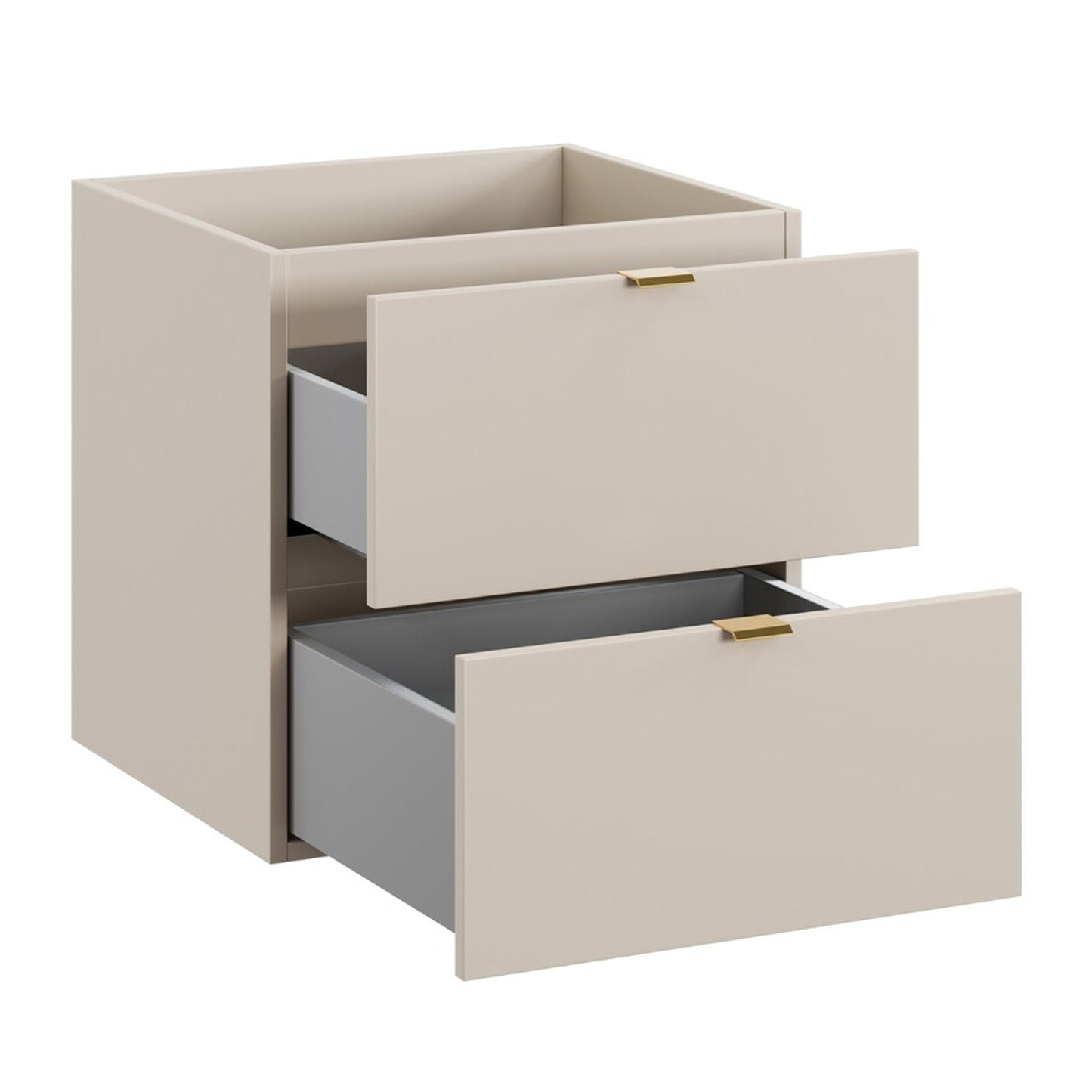 Dalia 2 Drawer Bathroom Cabinet Vanity Unit 50cm with Built-In Basin - Cashmere