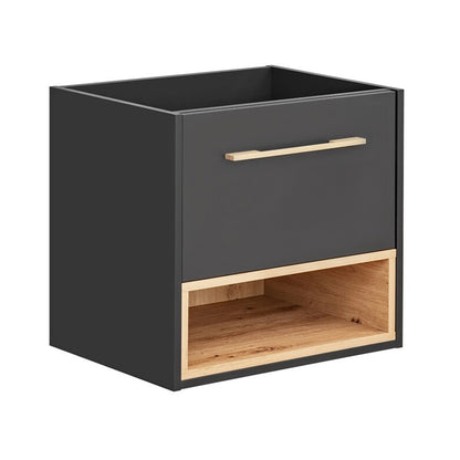 Borneo Cosmos Bathroom Cabinet 60cm - Anthracite / Artisan Oak