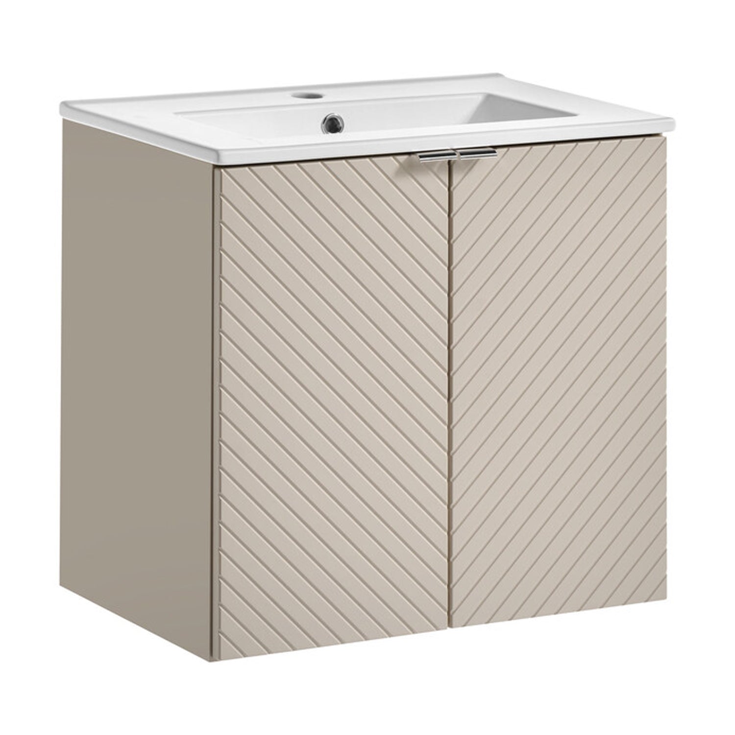 Viva Bathroom Set Cabinet 60cm with Basin and Tall Unit - Cashmere