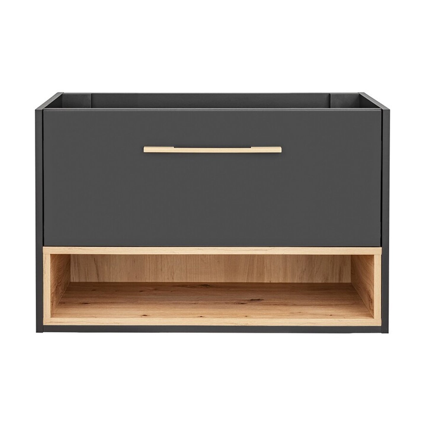 Borneo Cosmos Bathroom Cabinet 80cm - Anthracite / Artisan Oak