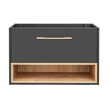 Borneo Cosmos Bathroom Cabinet 80cm - Anthracite / Artisan Oak