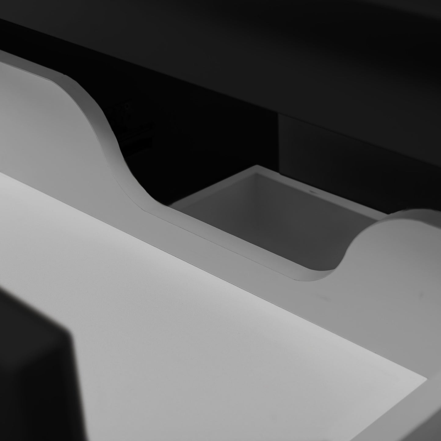 Flow 2 Drawer Bathroom Vanity Cabinet 60cm - Black