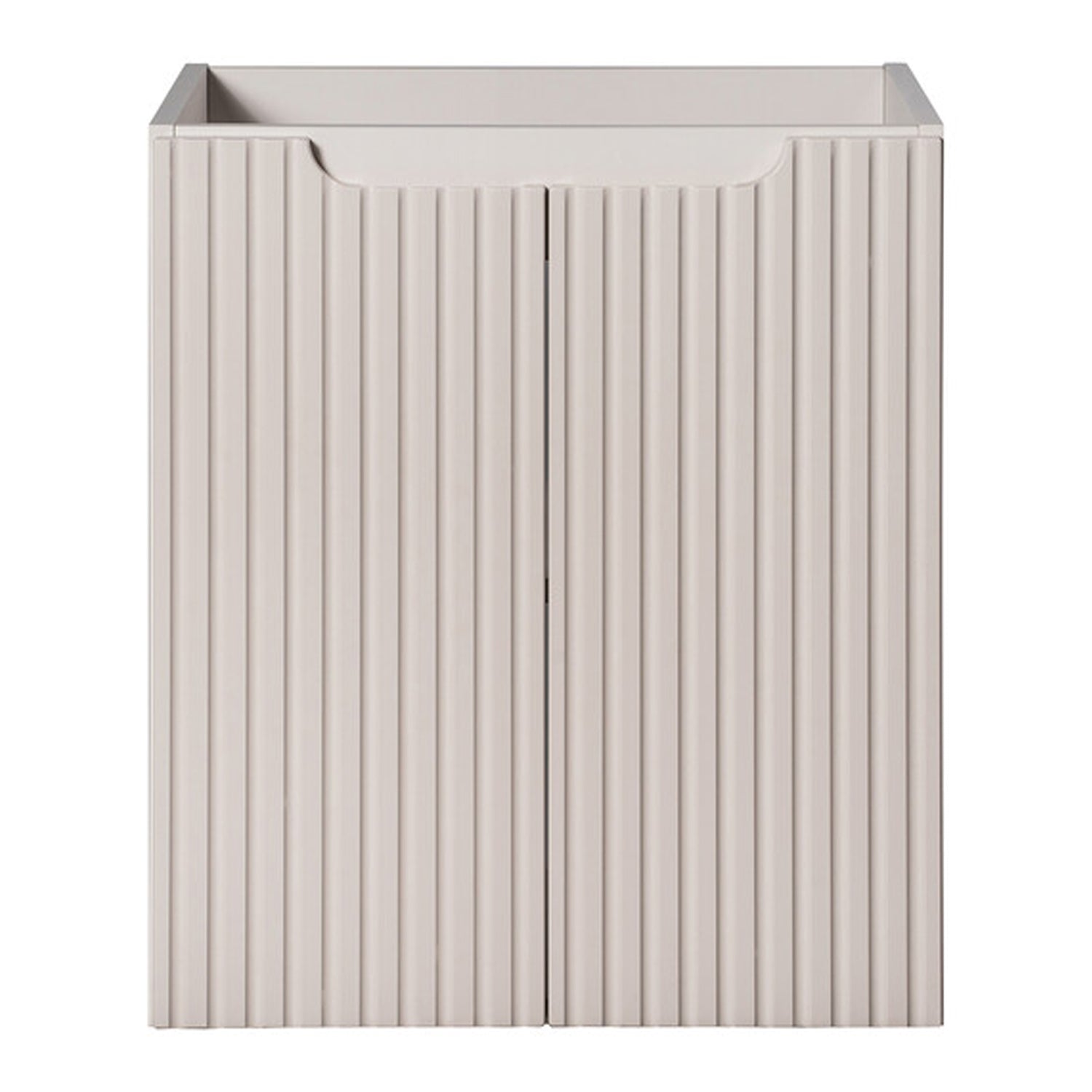 Noca Bathroom Cabinet with Doors 50cm with White Worktop and Countertop Basin – Cashmere