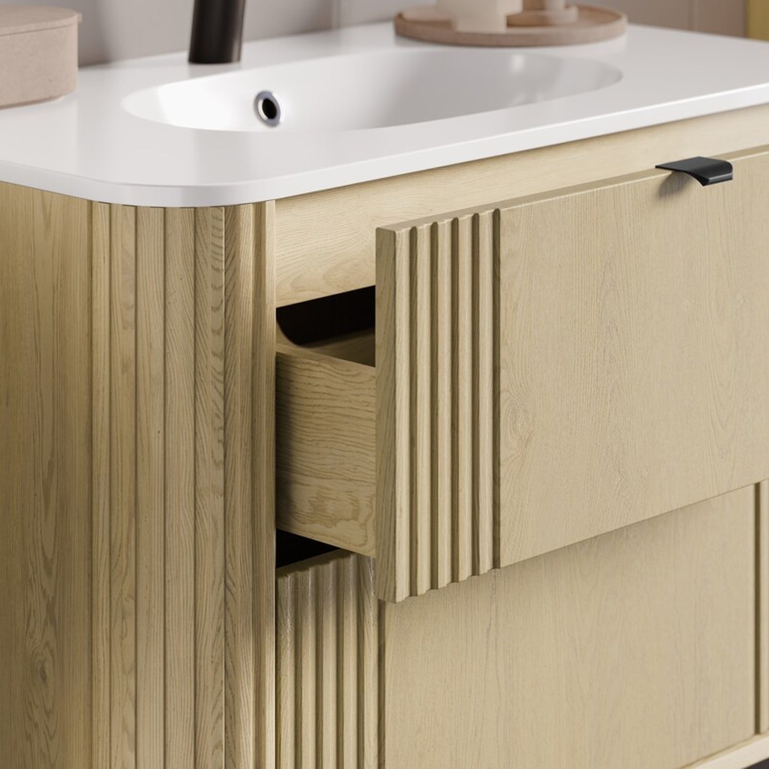 Ovalia Bathroom cabinet 100cm and Basin - Cremona
