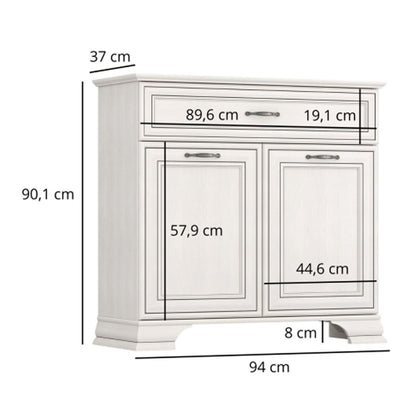 Tilda Elegant Sideboard with Doors and Drawer - Fineline Crema
