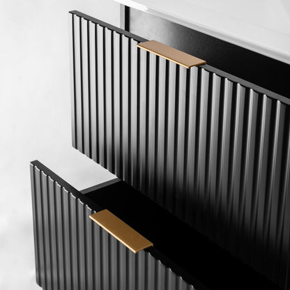 Flow 2 Drawer Bathroom Vanity Cabinet 60cm - Black