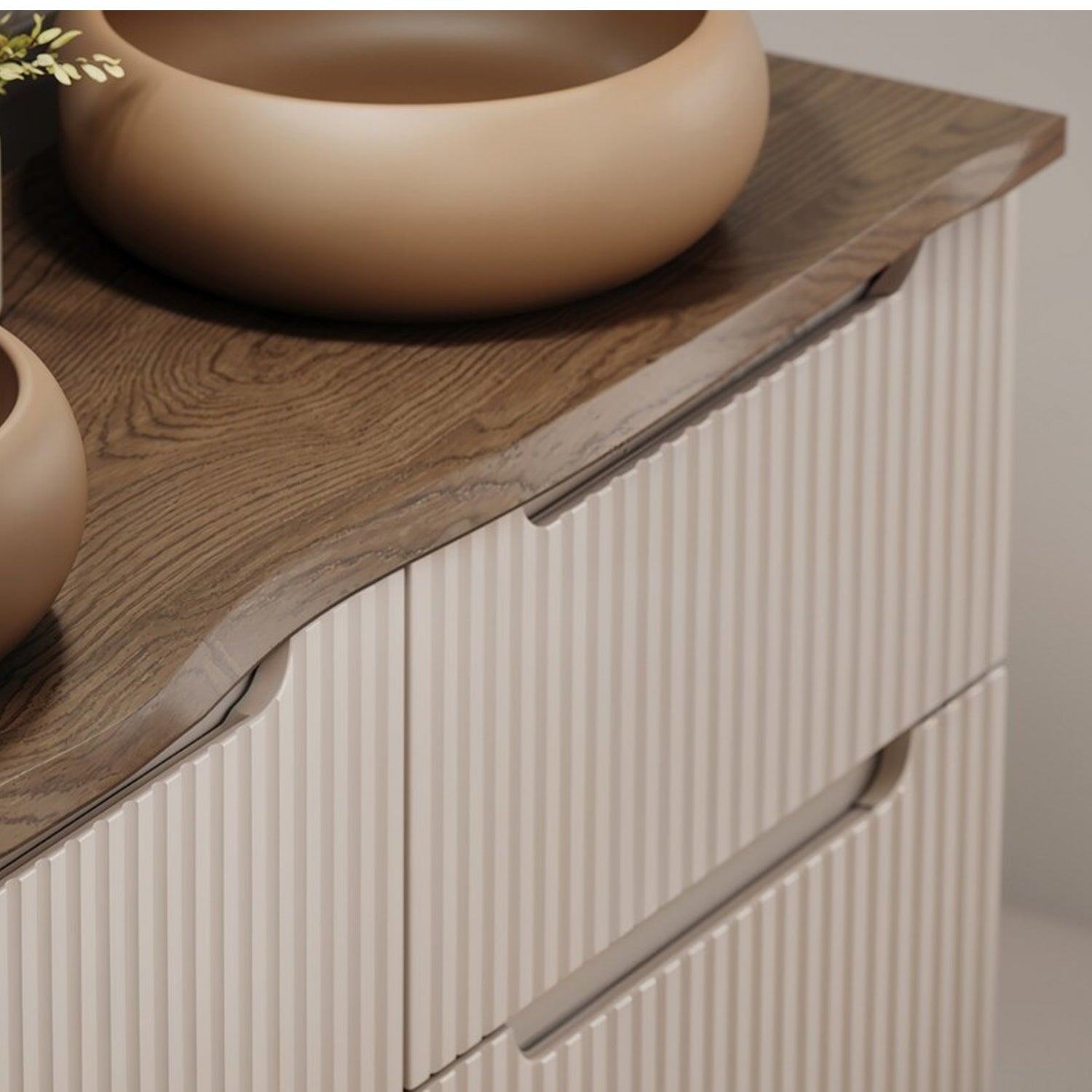 Nova Bathroom Cabinet 60cm with Casella Worktop - Cashmere