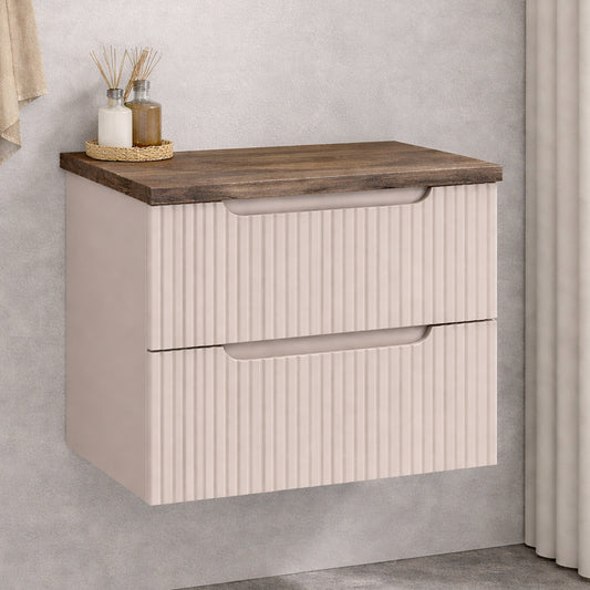 Nova Bathroom Cabinet 60cm with Casella Worktop - Cashmere