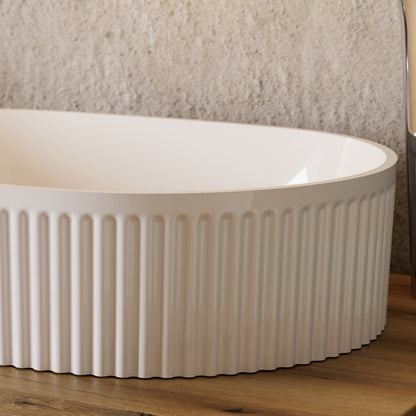 Nova Bathroom Cabinet 80cm with Worktop and Countertop Basin – Cashmere