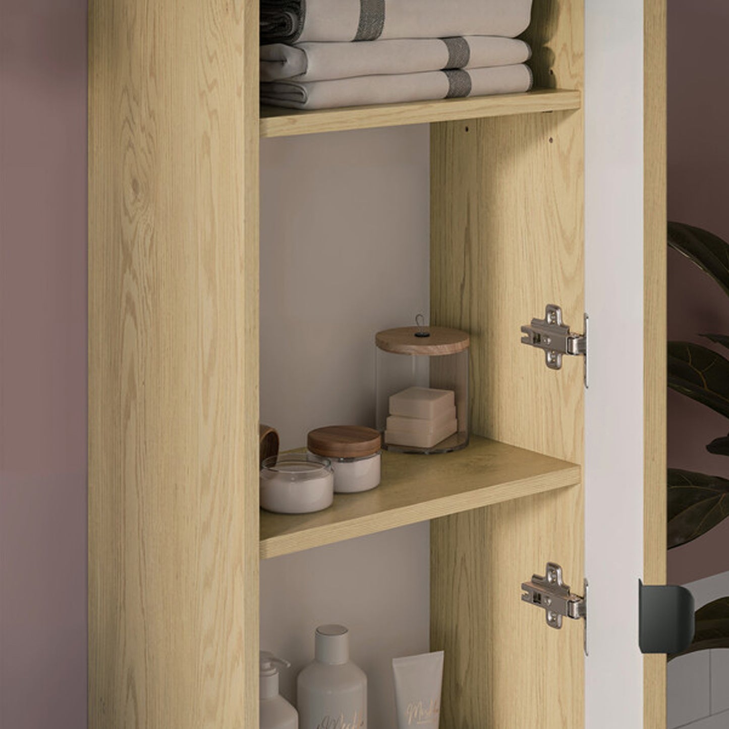 Ovalia Tall Bathroom Unit - Cremona