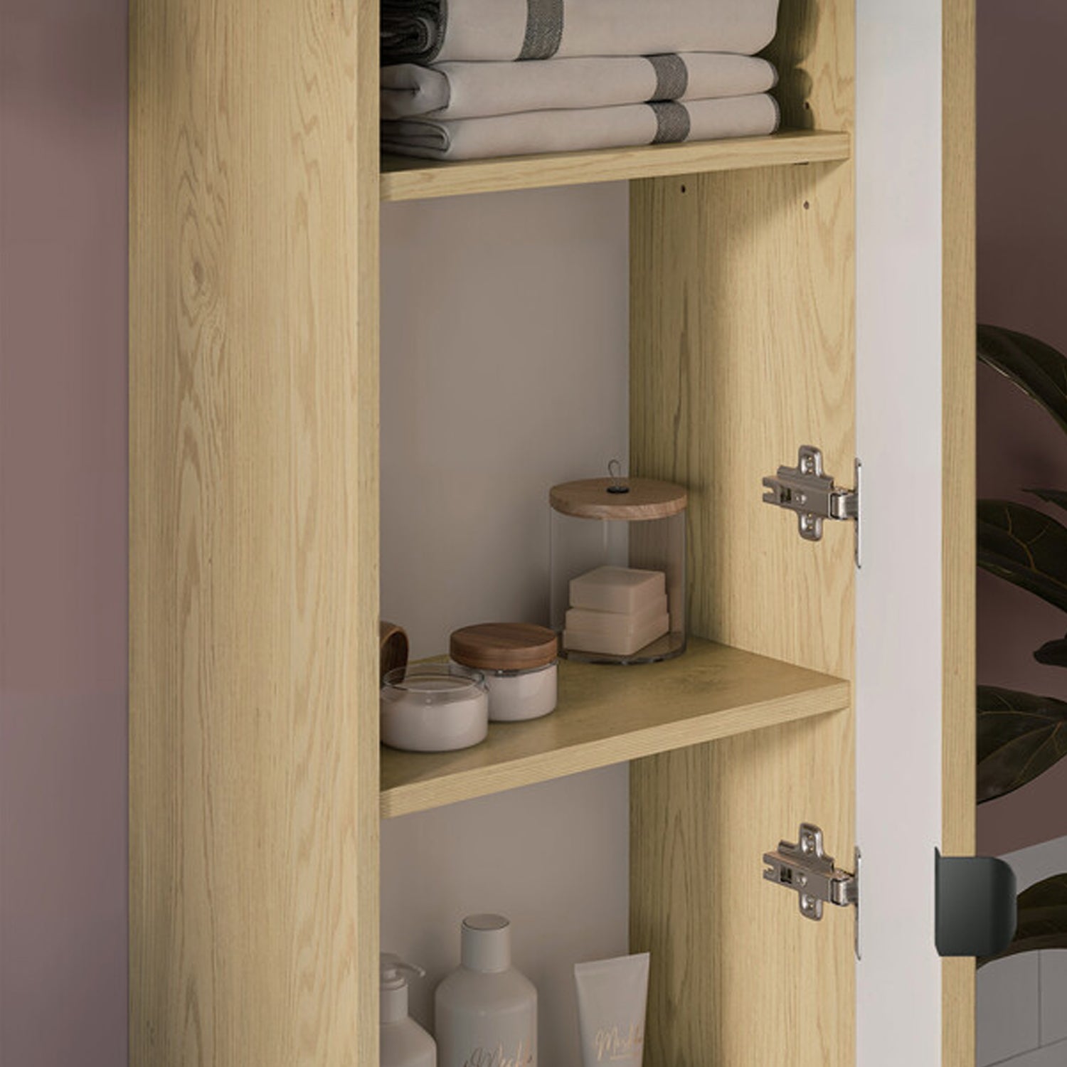Ovalia Tall Bathroom Unit - Cremona